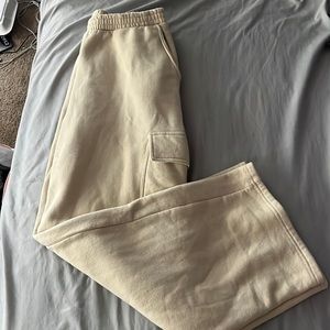 cargo flared sweatpants